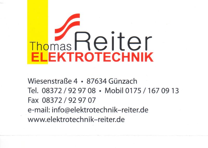Elektrotechnik Reiter hier entsteht eine neue Website